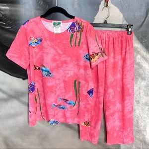 Coconut Bay matching set. painted on front and back.